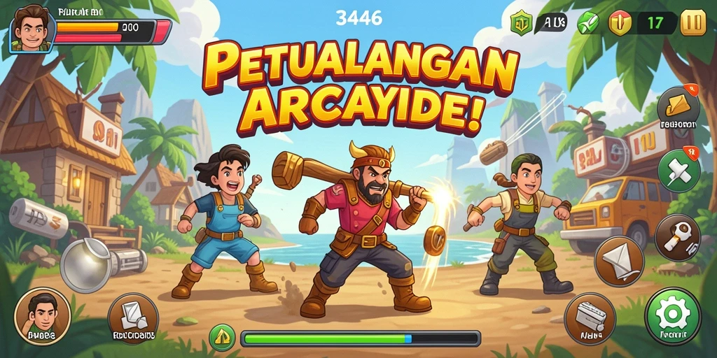 Tampilan gameplay 3446 dengan aksi seru dan warna-warni.