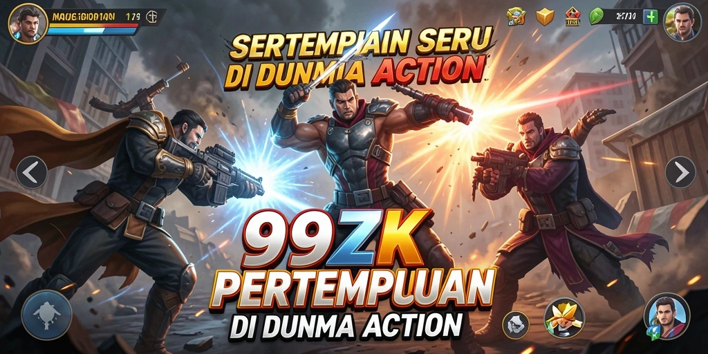 Screenshot gameplay 99ZK menampilkan aksi seru dan karakter bertarung.