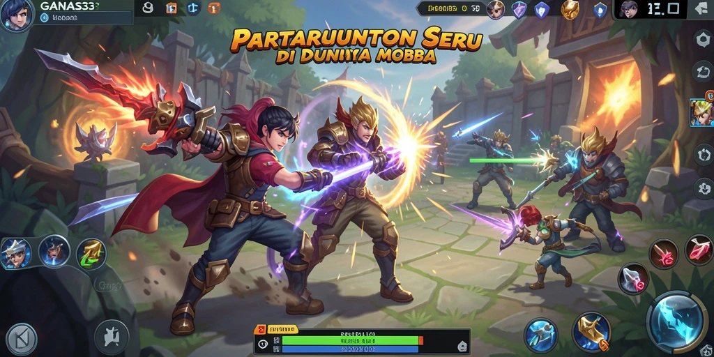 Screeshot gameplay menunjukkan pertempuran intens dalam <strong>GANAS33</strong>.
