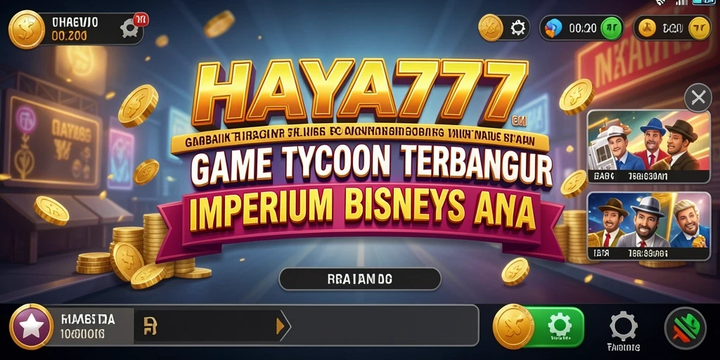 Tampilan gameplay seru HAYA777 dengan berbagai elemen Tycoon.