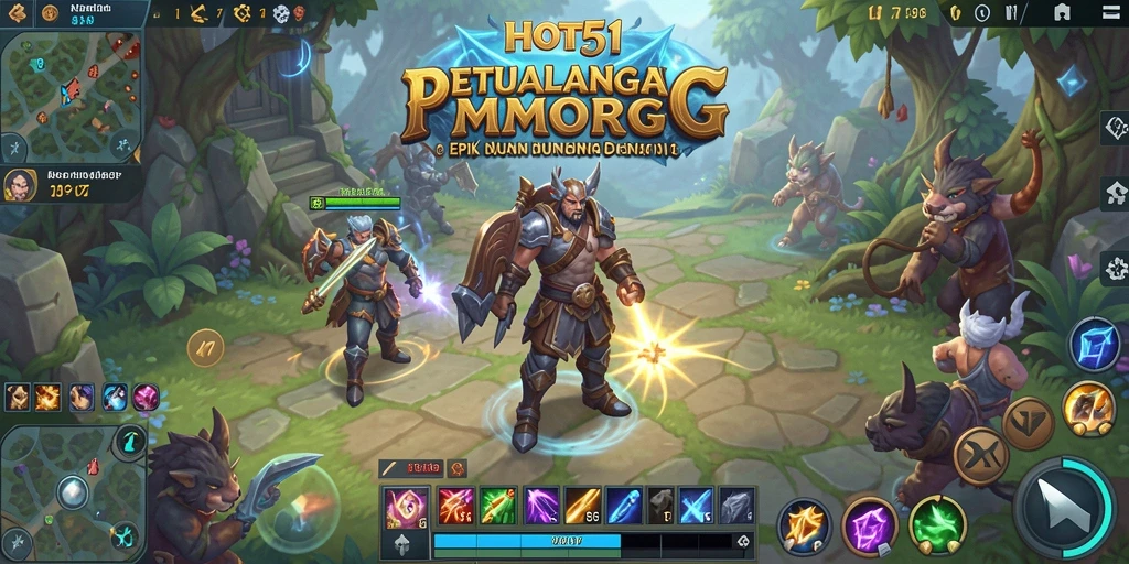 Menampilkan aksi seru dari gameplay HOT51 dalam petualangan MMORPG.