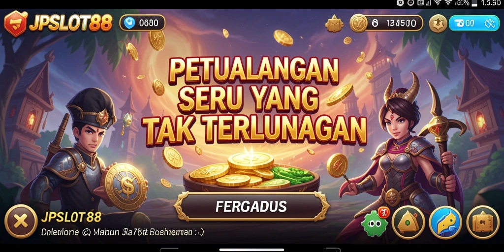 Tampilan gameplay JPSLOT88 yang menegangkan dan penuh warna.