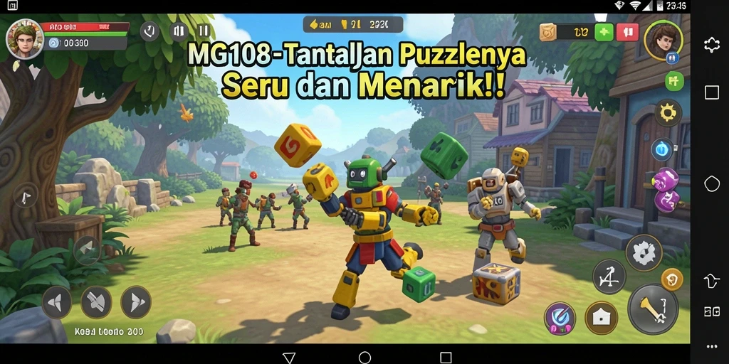 Screenshot utama MG108 menunjukkan gameplay menarik saat memecahkan teka-teki.