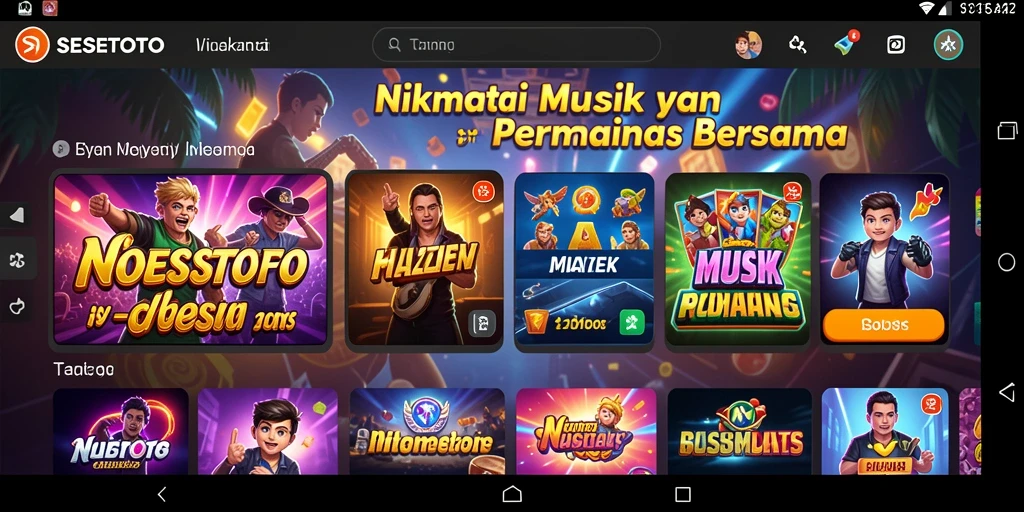 Tampilan gameplay SESETOTO yang seru dan penuh warna.