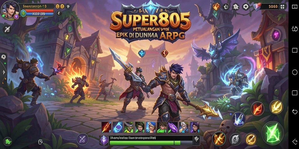 Tangkapan layar dari gameplay ARPG SUPER805 yang menegangkan dan seru.